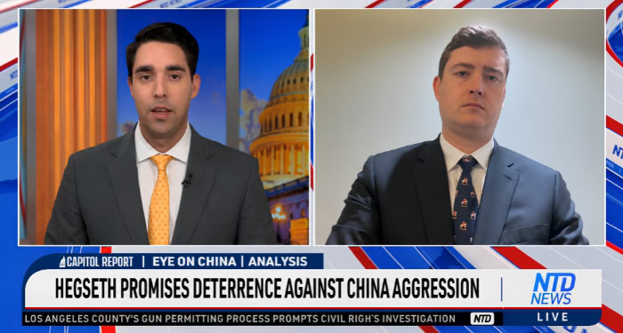 AGS CEO Alexander Gray joined NTD News to discuss Secretary of Defegnse Pete Hegseth's vow of deterrence aainst Chinese aggression.