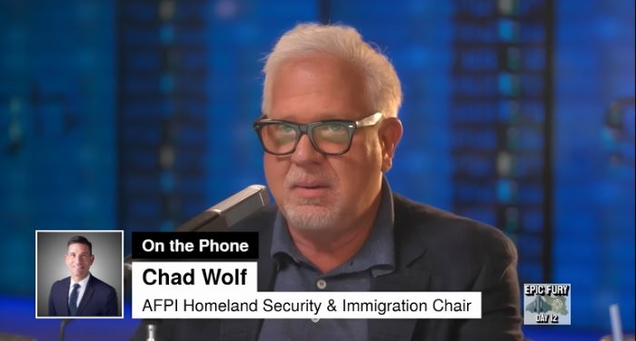 Chad Wolf discusses sleeper cell threats on The Glenn Beck Program
